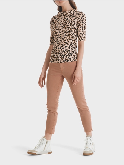 Katoenen t-shirt luipaardprint