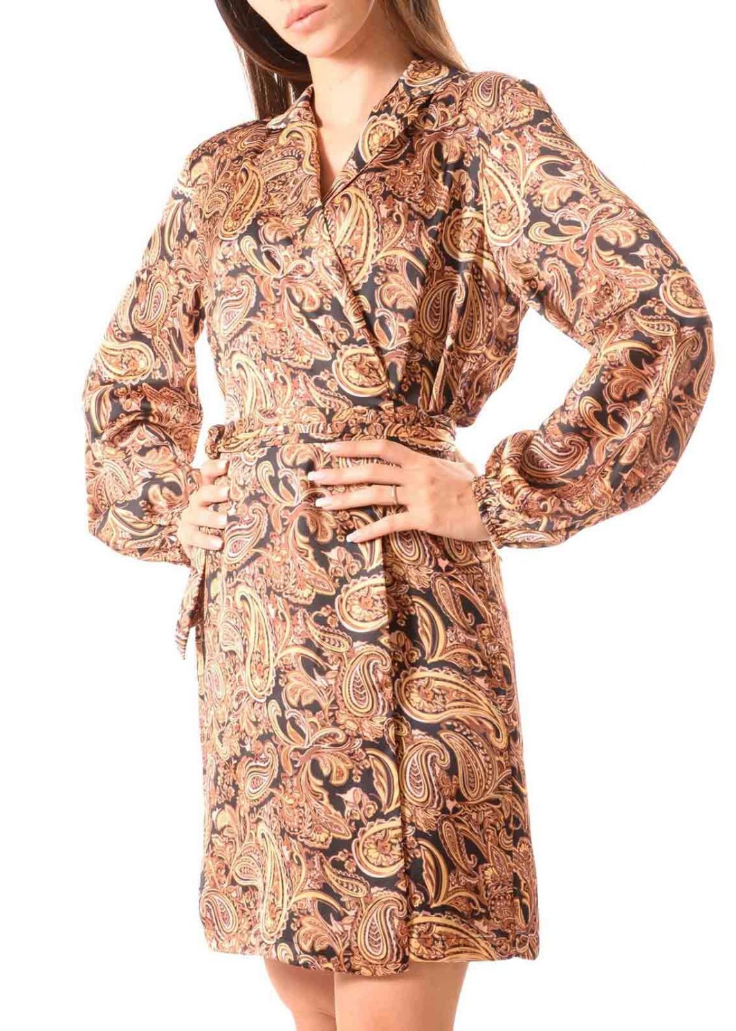 Liu Jo overslag satijnen jurk arabic glam