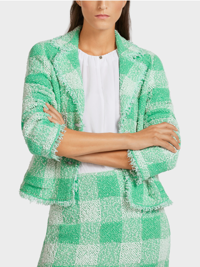Marc Cain Collections vichy blazer 'Knitted in Germany'