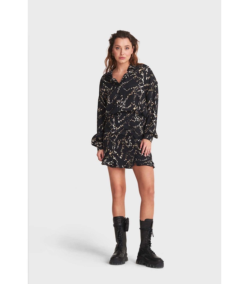 Alix the Label oversized blouse animal lines